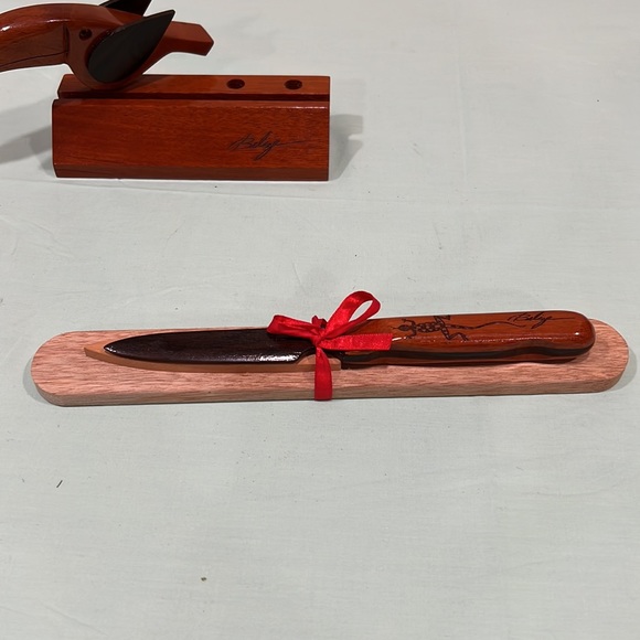 Letter Opener with Business Card and Pen Holder from Belize - Picture 2 of 5